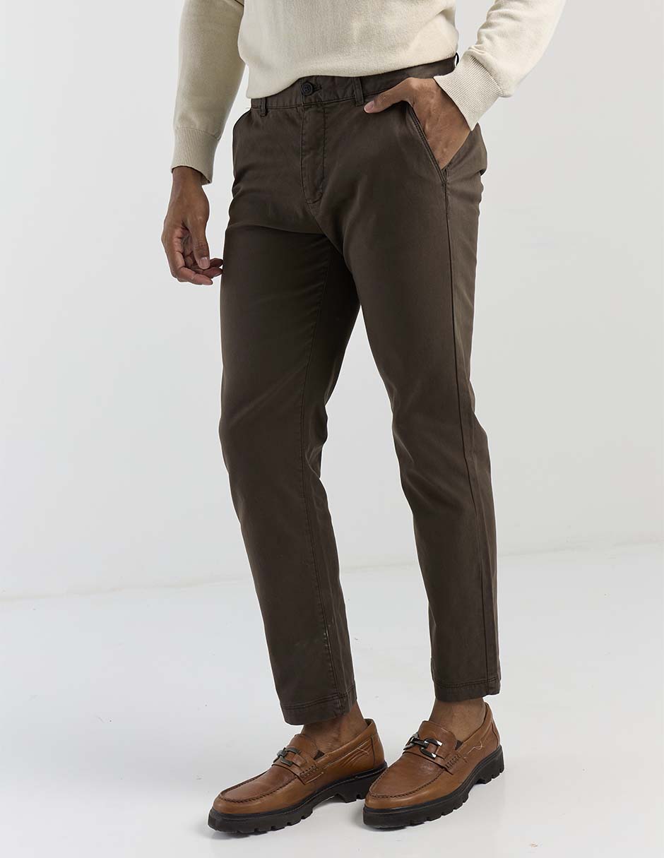 Pantalón casual chino slim de algodón para hombre Pantalón casual chino slim de algodón para hombre