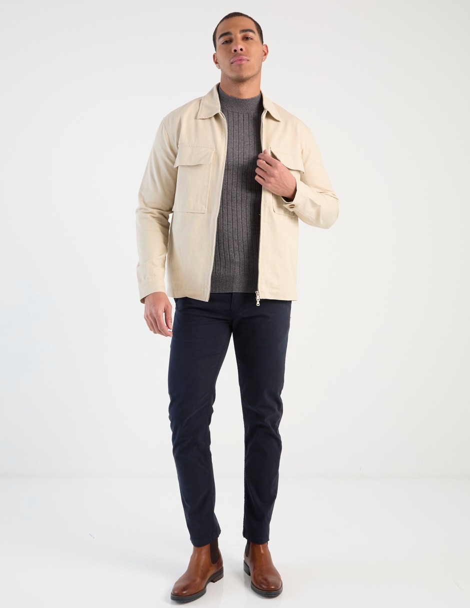 Chamarra harrington con bolsillos para hombre 3