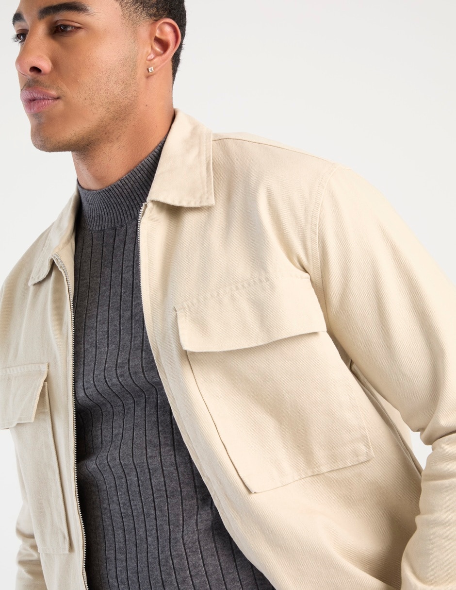 Chamarra harrington con bolsillos para hombre 4