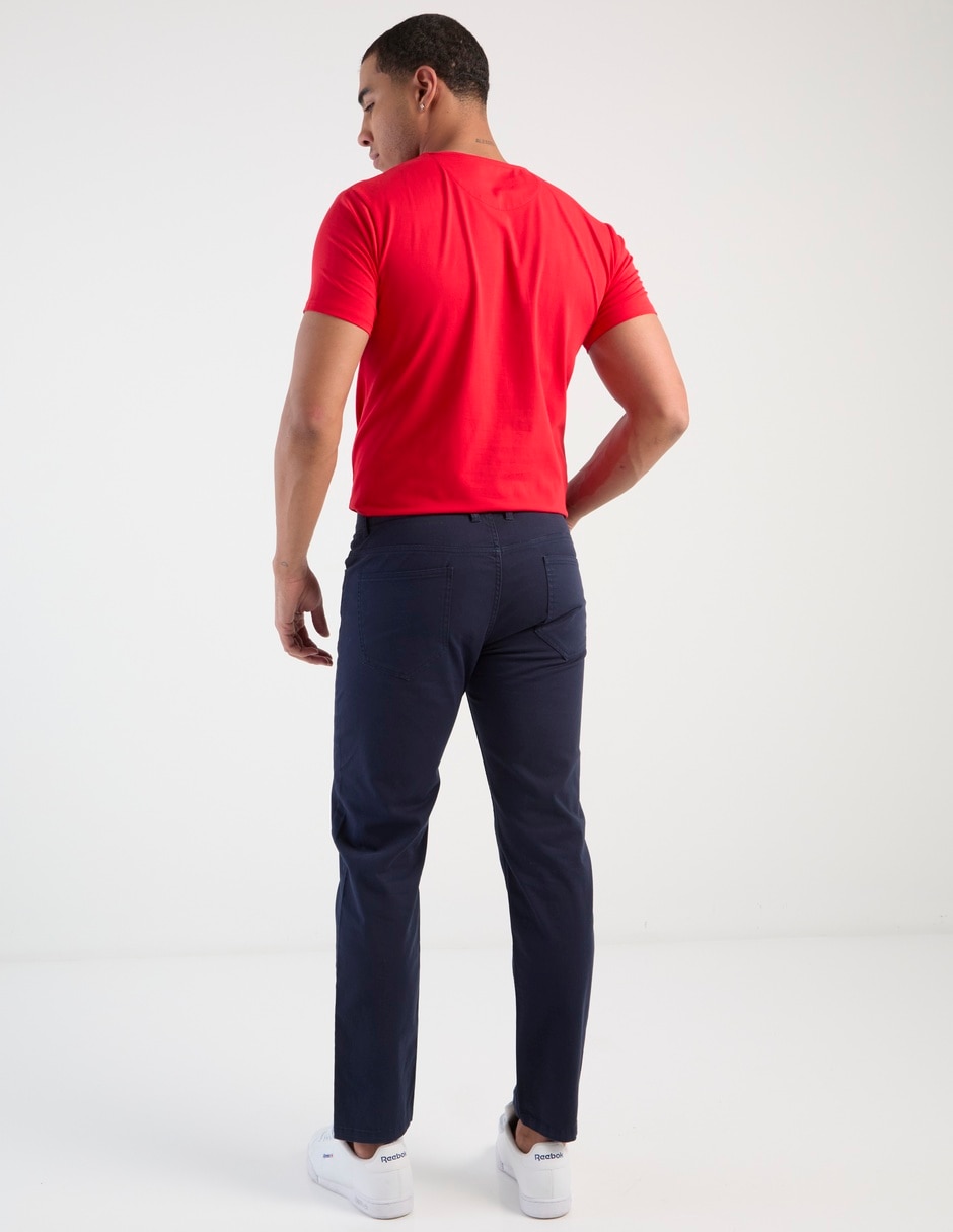 Pantalón chino slim de algodón para hombre 2