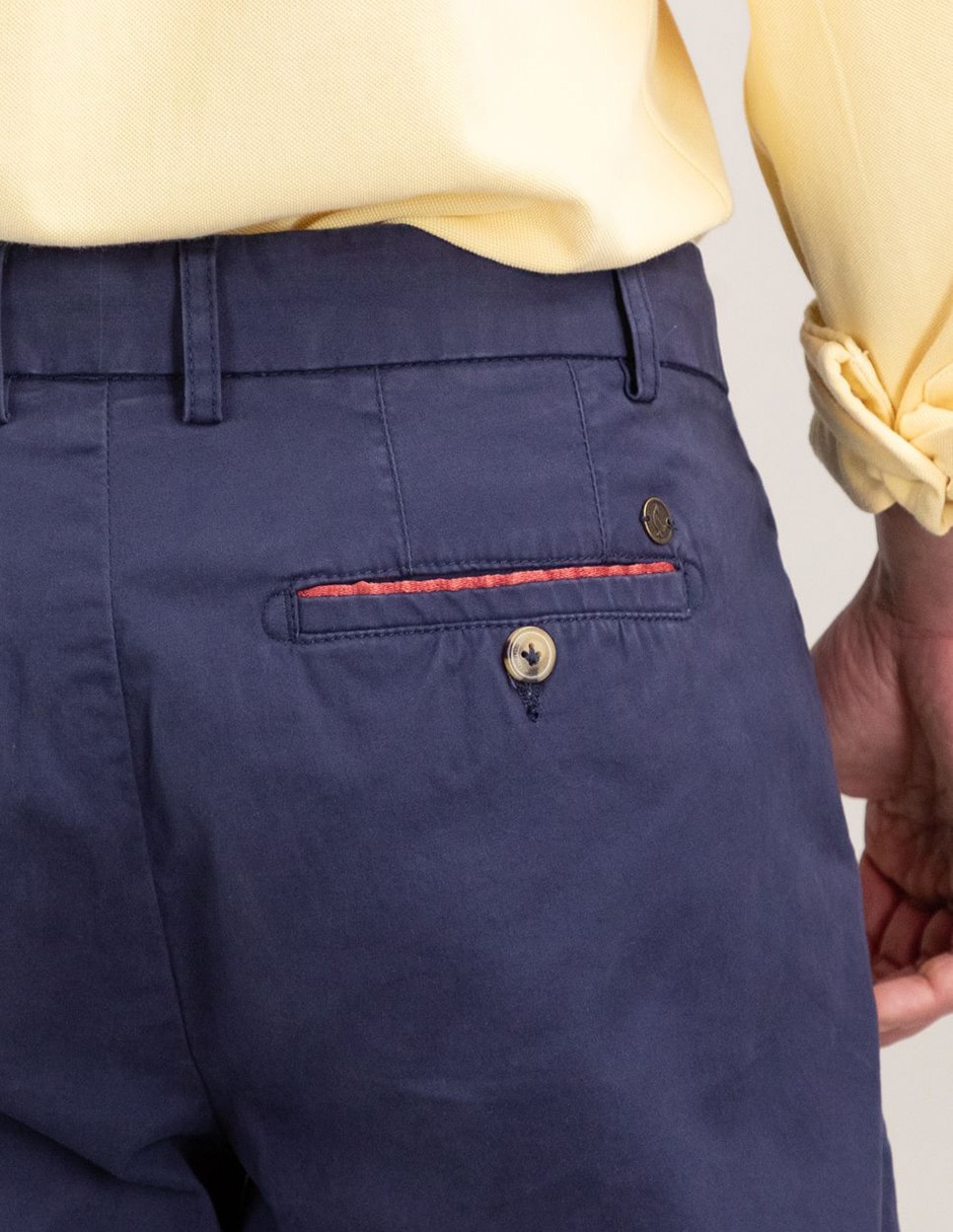 Pantalón chino regular de algodón para hombre 5