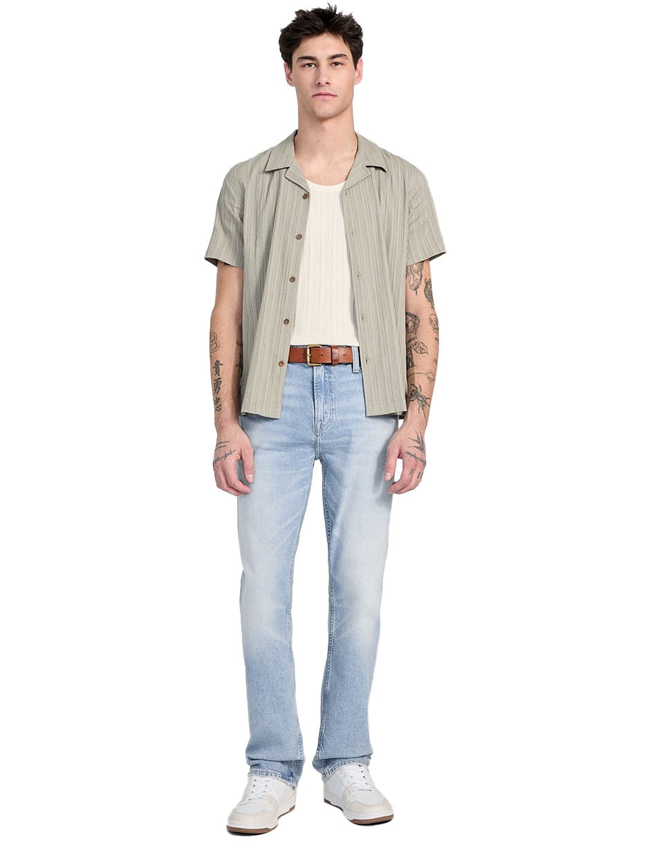 Camisa casual de algodón manga corta para hombre 2