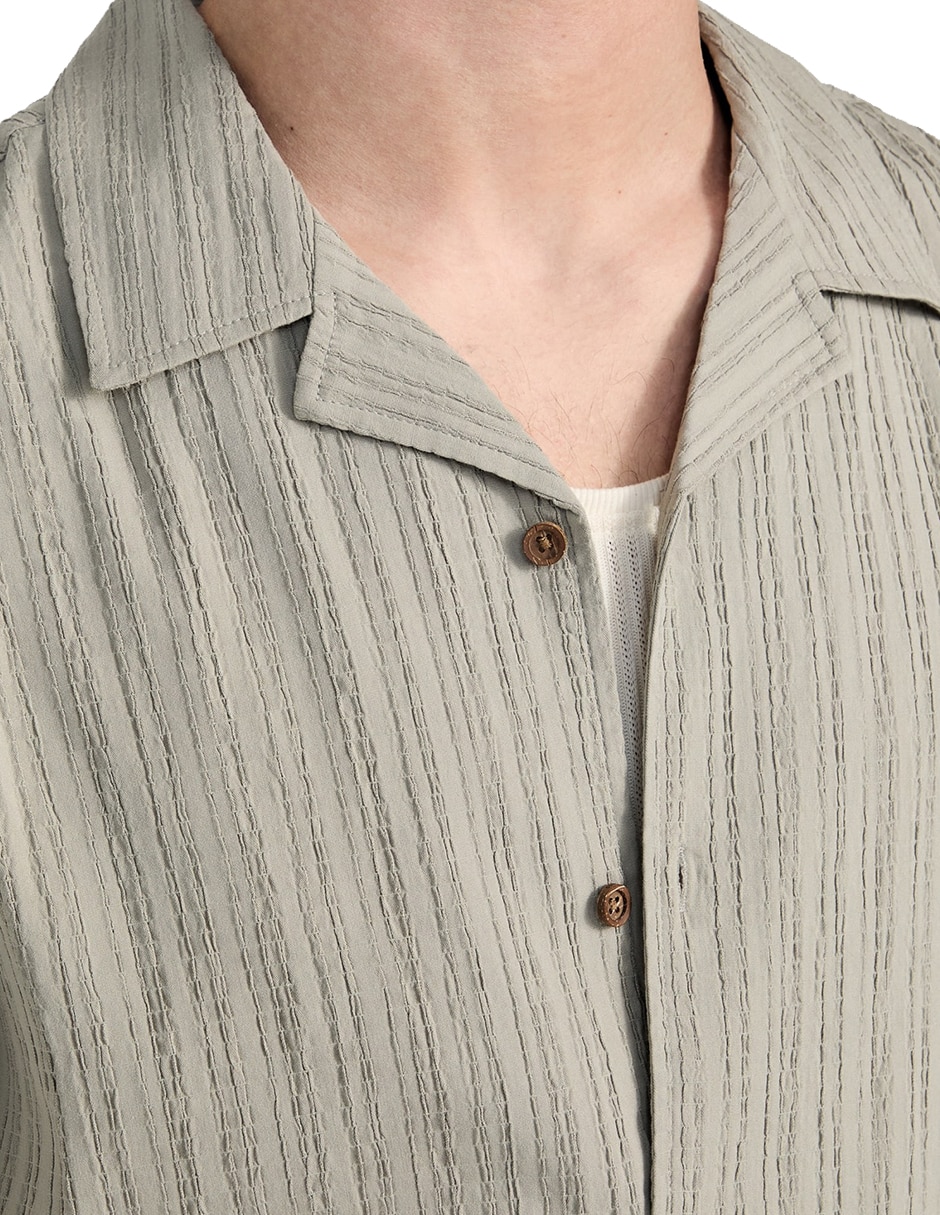Camisa casual de algodón manga corta para hombre 4