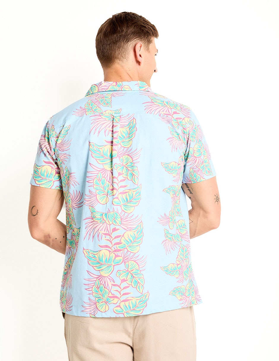 Camisa casual de algodón manga corta para hombre 2