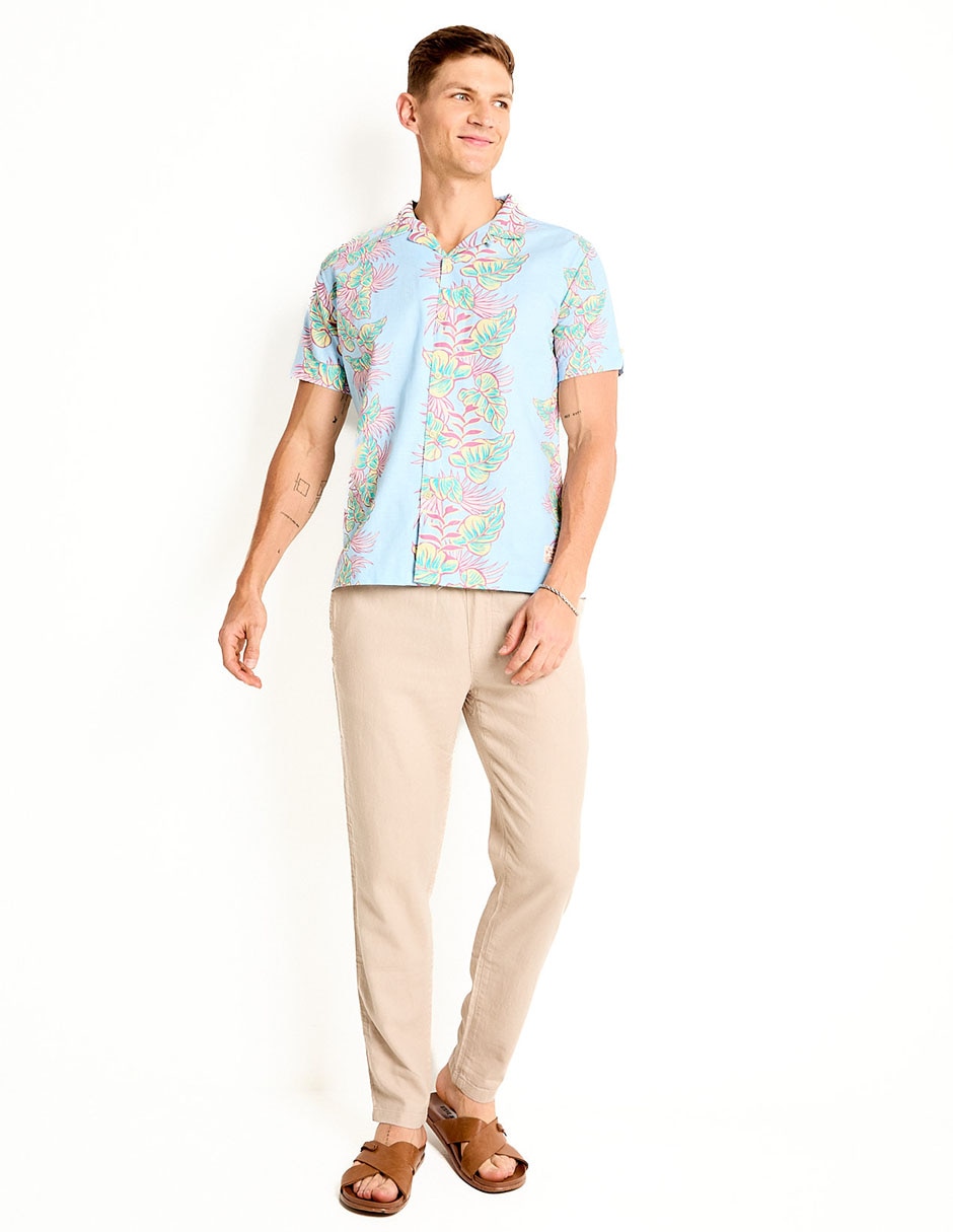 Camisa casual de algodón manga corta para hombre 3