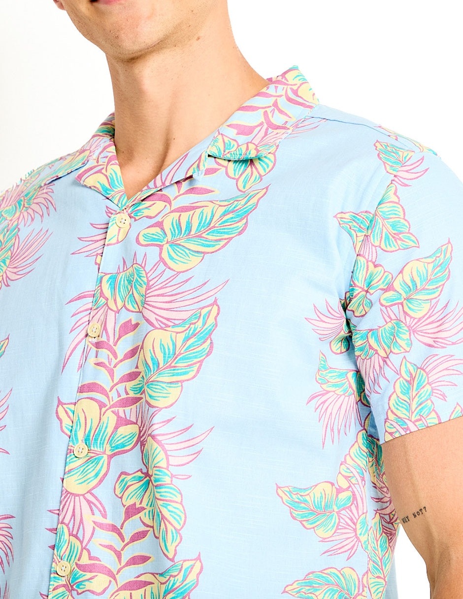 Camisa casual de algodón manga corta para hombre 4