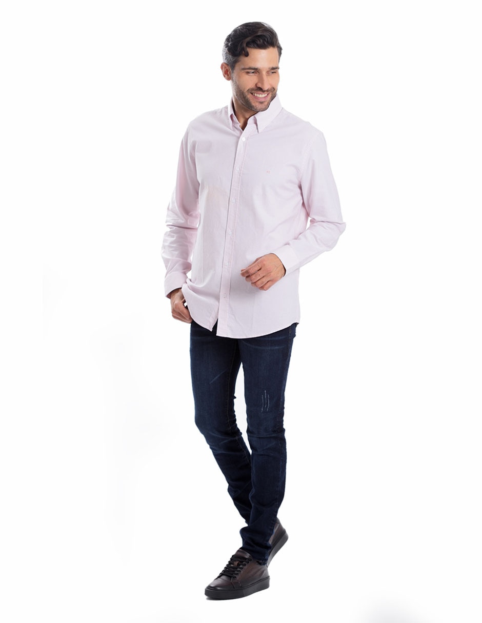 Camisa casual manga larga para hombre 2