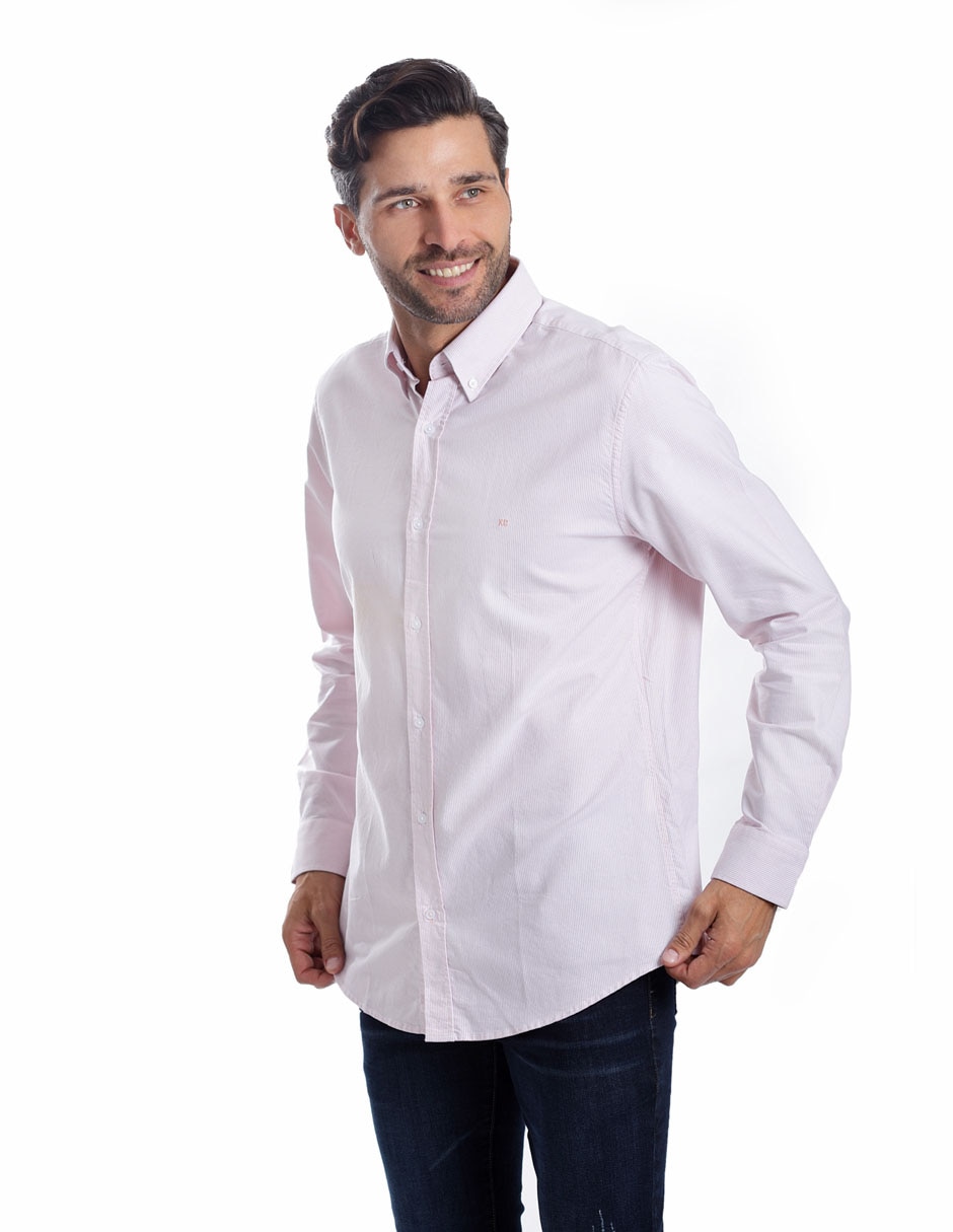 Camisa casual manga larga para hombre 5