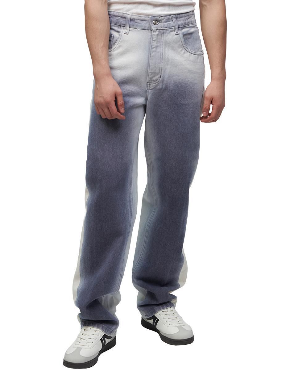 Jeans straight lavado bitono para hombre