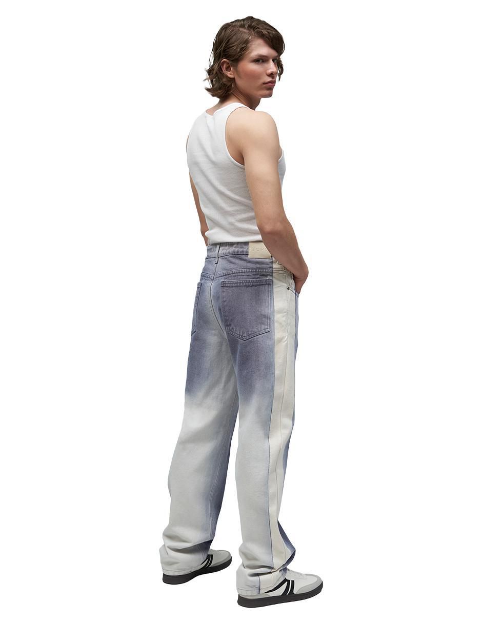 Jeans straight lavado bitono para hombre 3