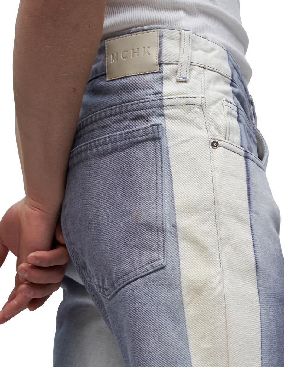 Jeans straight lavado bitono para hombre 4