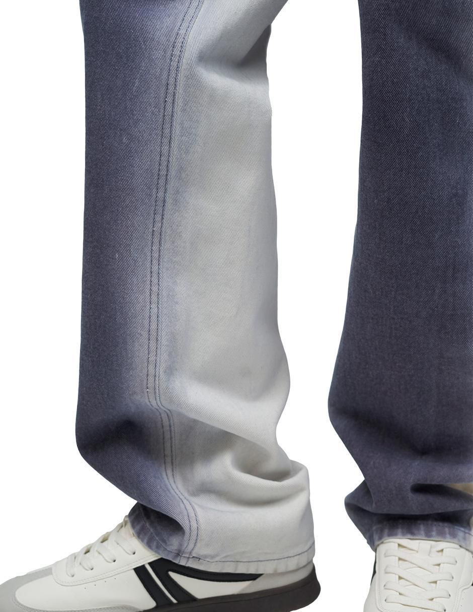 Jeans straight lavado bitono para hombre 5