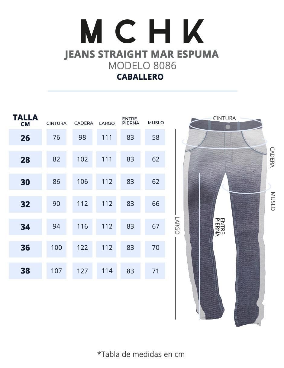 Jeans straight lavado bitono para hombre 7