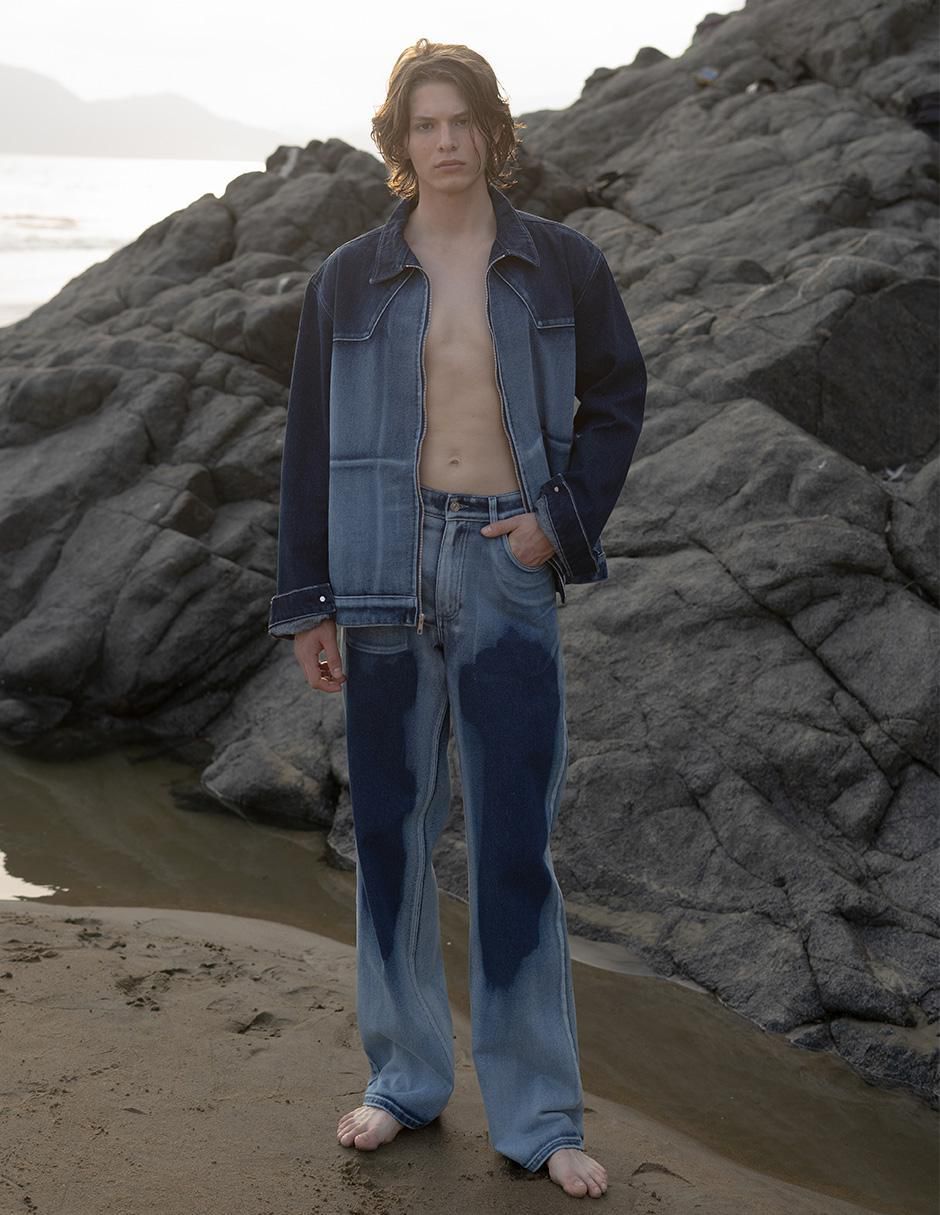 Jeans slim 8087 lavado medio para hombre 5