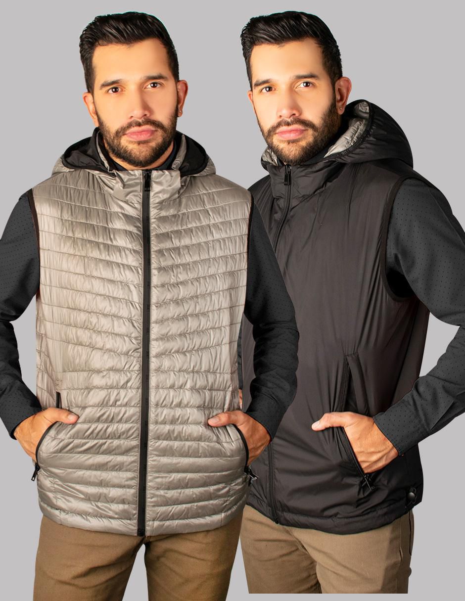 "chaleco" greenlander no poliéster reversible "para hombre"