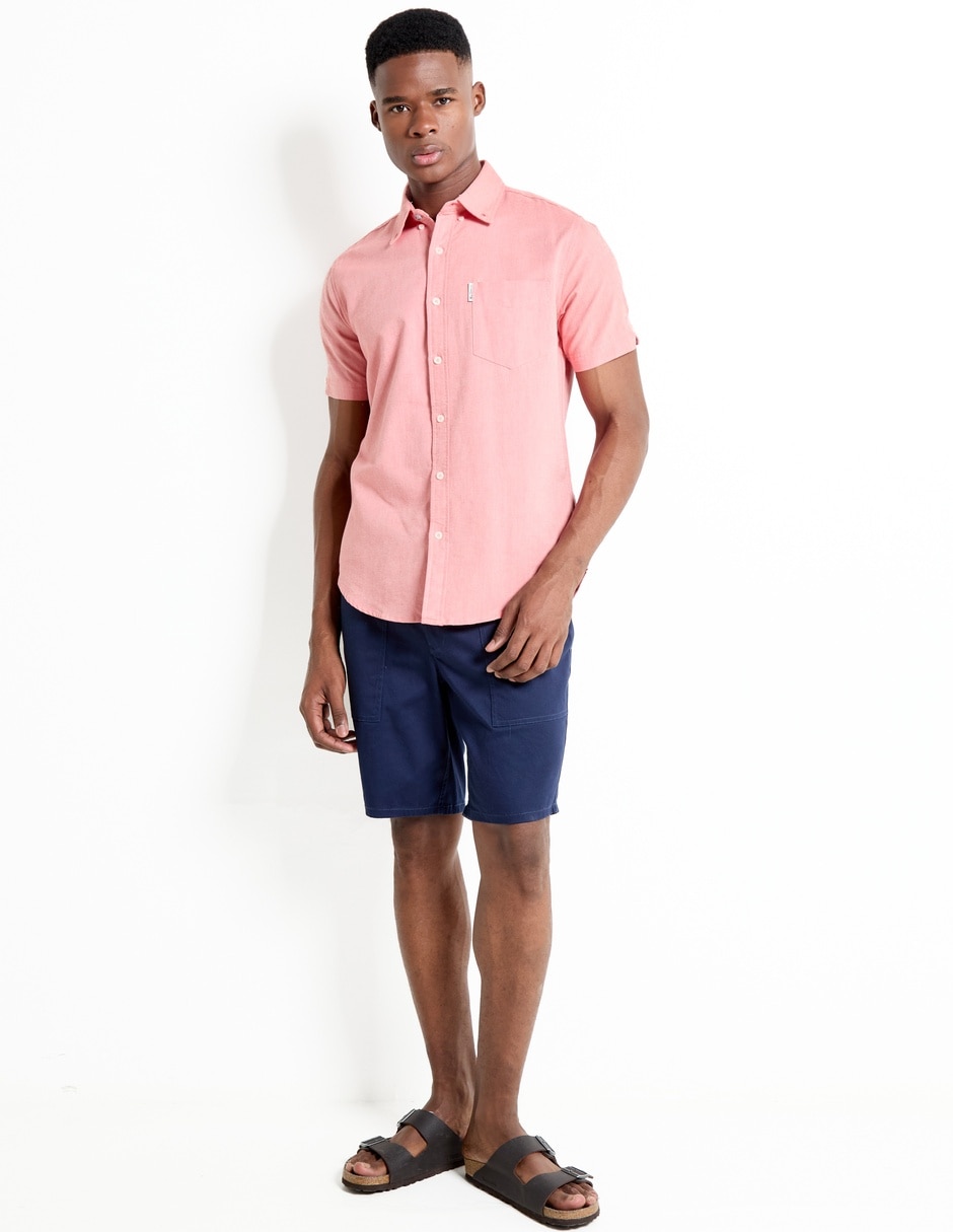 Camisa casual de algodón manga corta para hombre 3