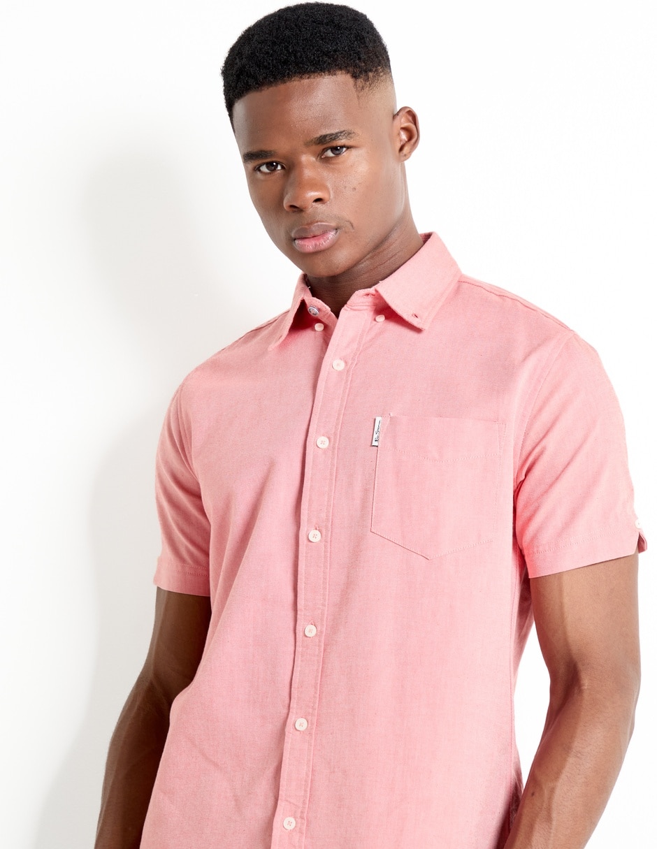 Camisa casual de algodón manga corta para hombre 4