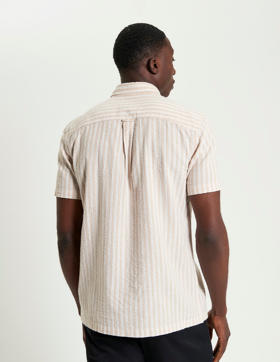 Camisa casual de algodón manga corta para hombre 2