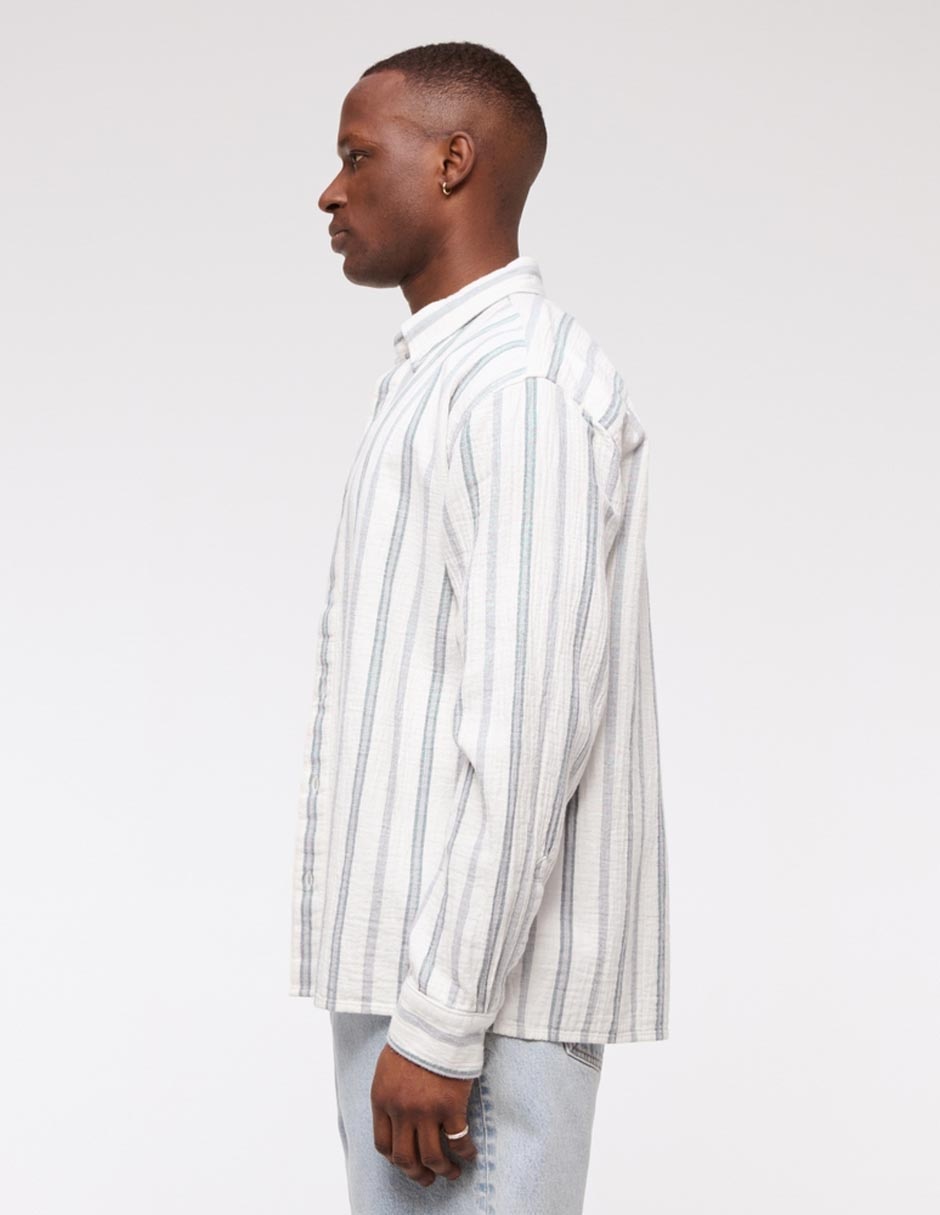 Camisa casual de algodón manga larga para hombre 7