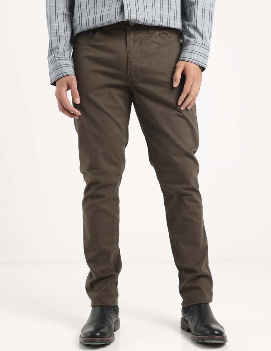 Pantalón slim de algodón para hombre
