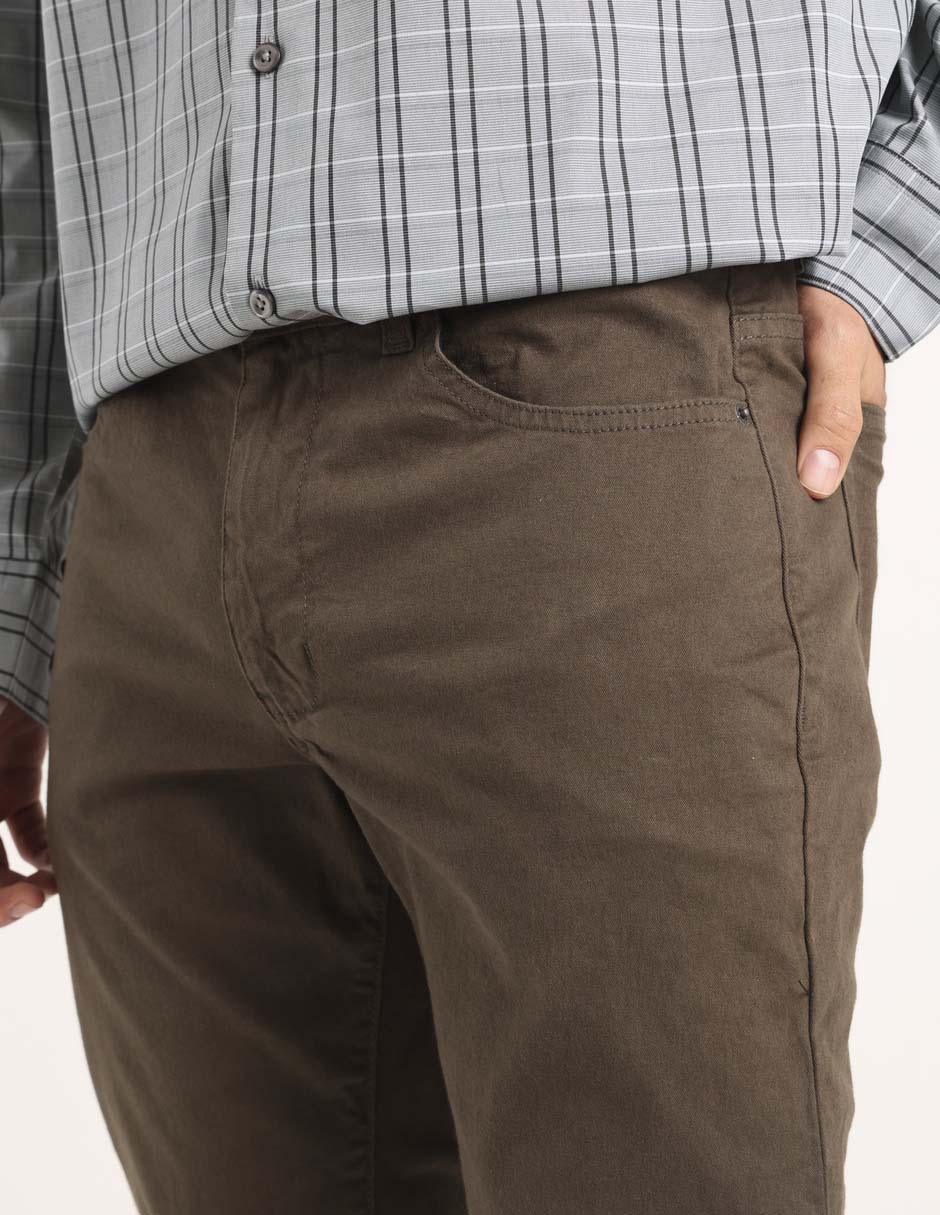 Pantalón slim de algodón para hombre 4