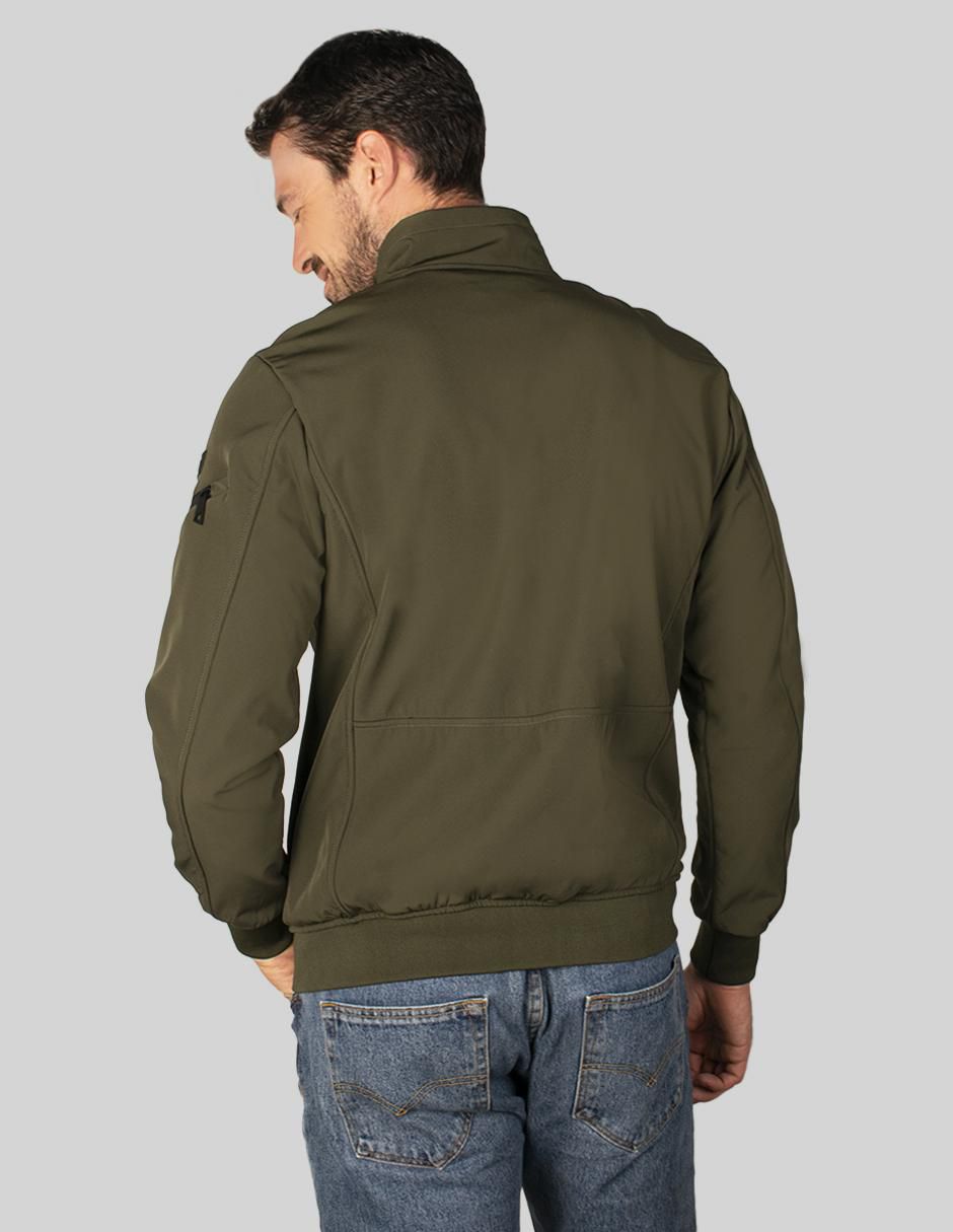 Chamarra bomber impermeable con bolsillos para hombre 6