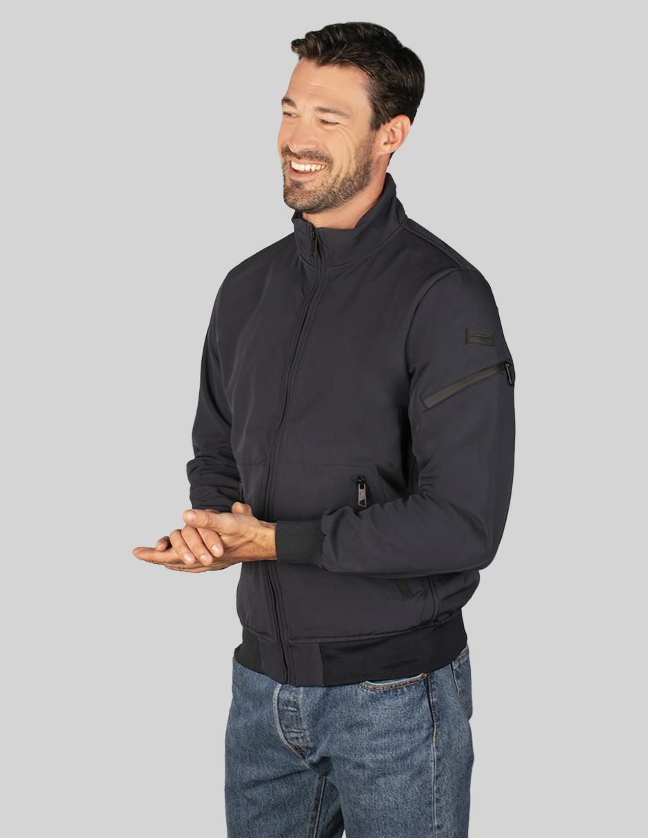 Chamarra bomber repelente al agua con bolsillos para hombre Chamarra bomber repelente al agua con bolsillos para hombre