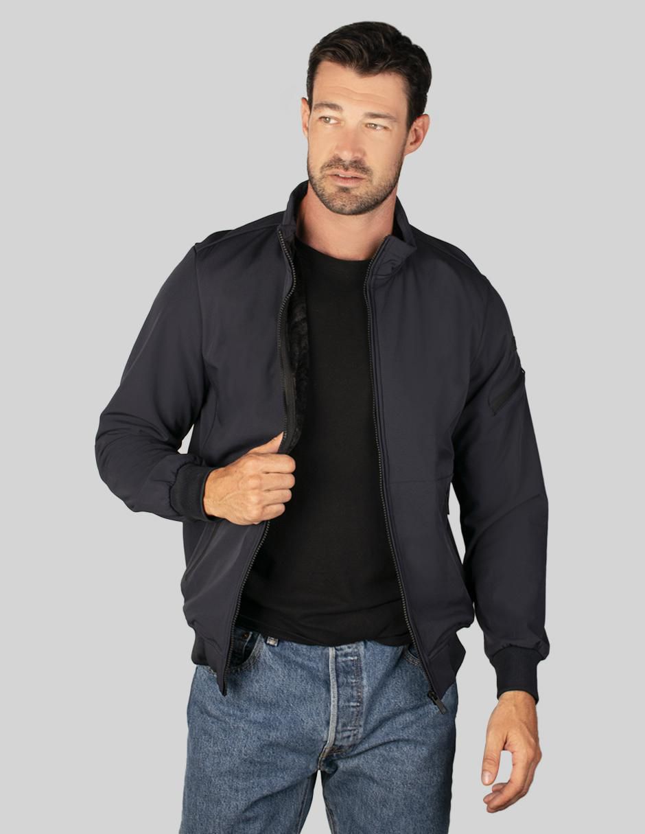 Chamarra bomber repelente al agua con bolsillos para hombre 2