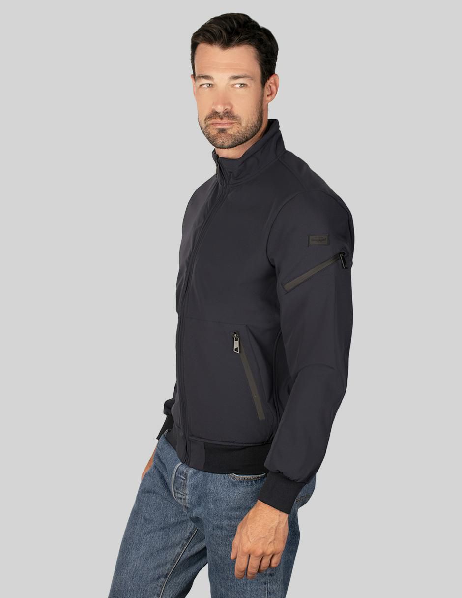 Chamarra bomber repelente al agua con bolsillos para hombre 4