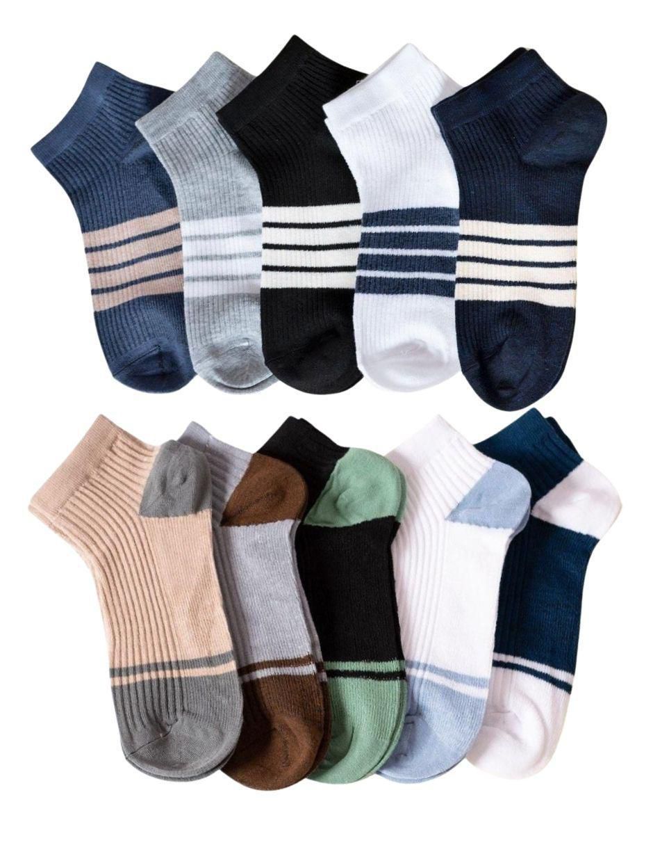 Set de calcetín comfort de algodón para hombre 10 pares Set de calcetín comfort de algodón para hombre 10 pares