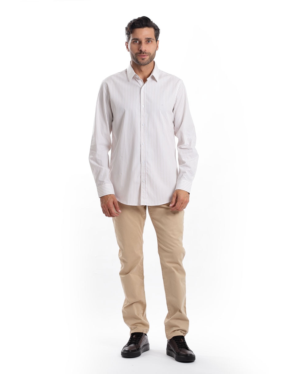 Camisa casual de algodón manga larga para hombre 2