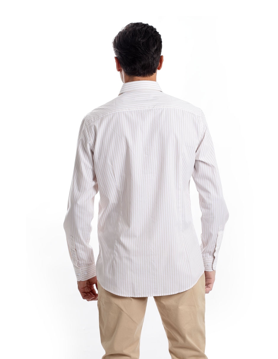 Camisa casual de algodón manga larga para hombre 4