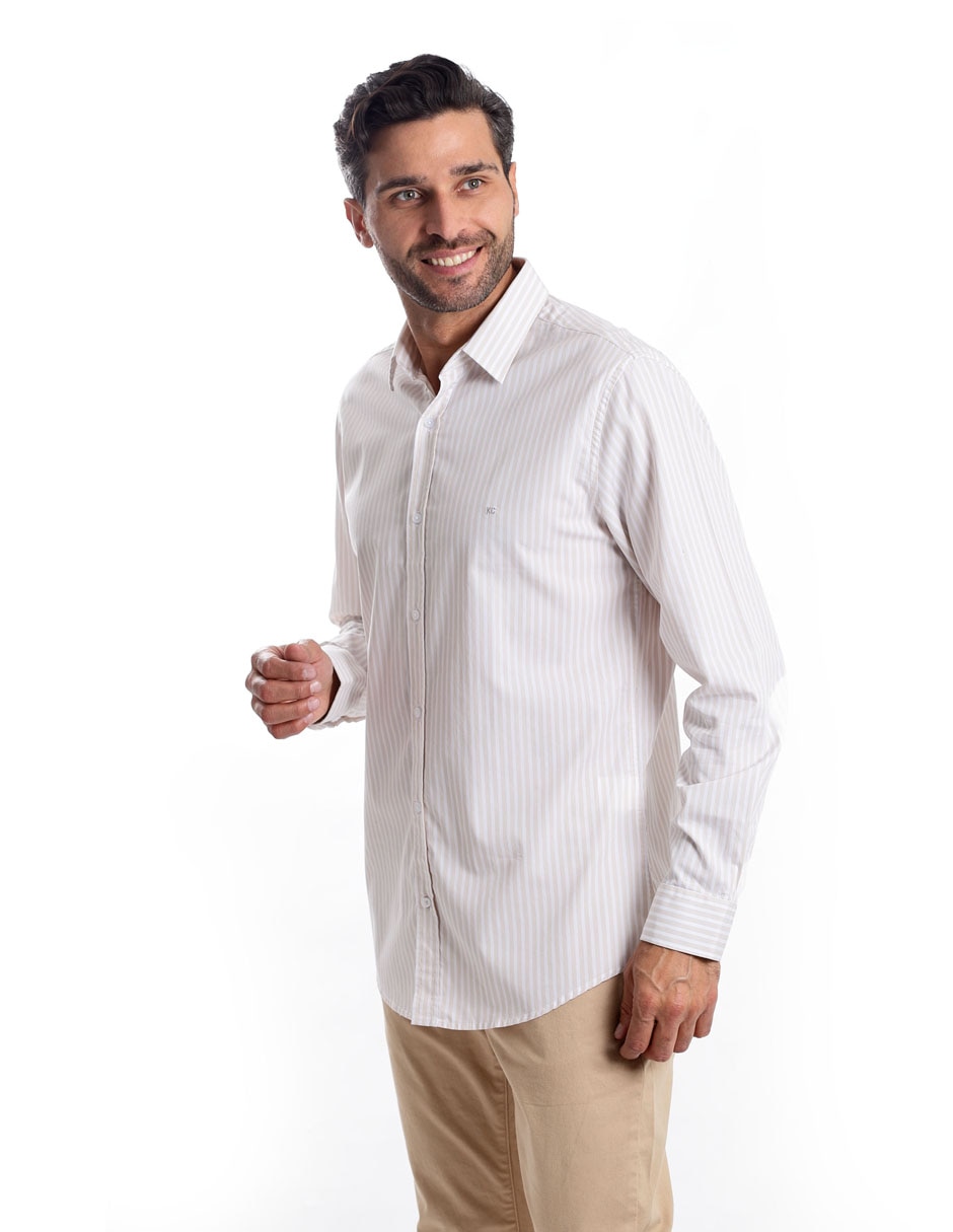 Camisa casual de algodón manga larga para hombre 5