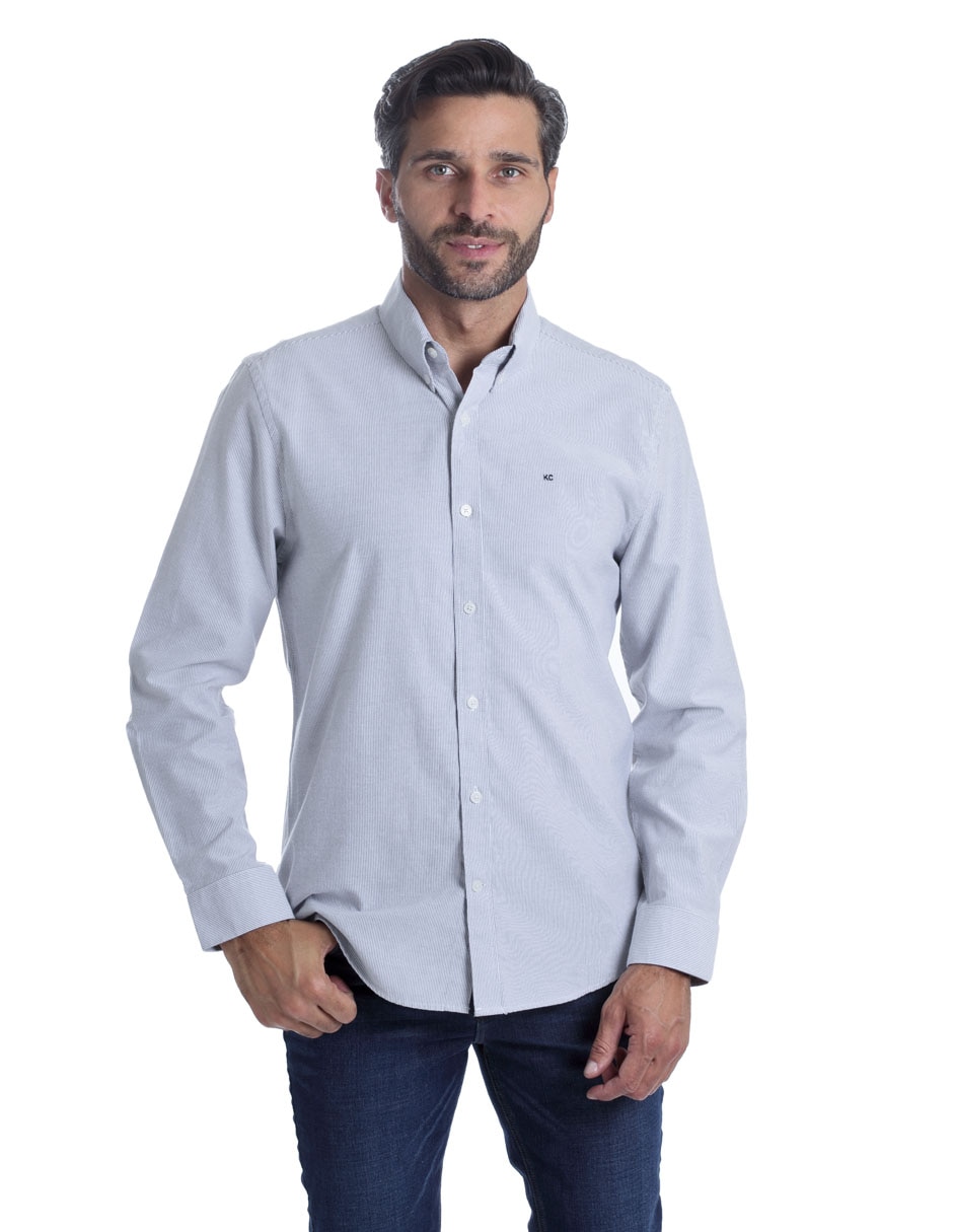 Camisa casual manga larga para hombre