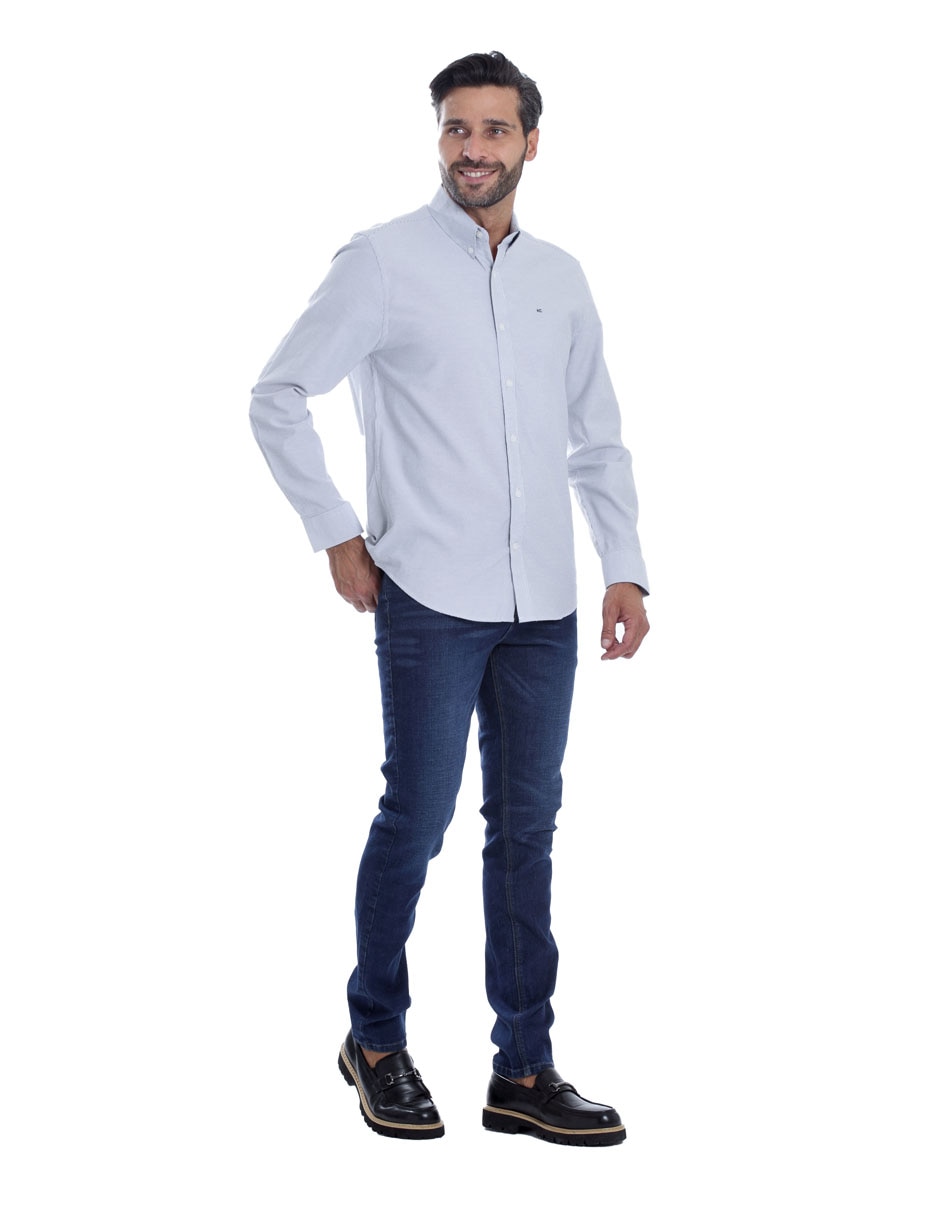 Camisa casual manga larga para hombre 2