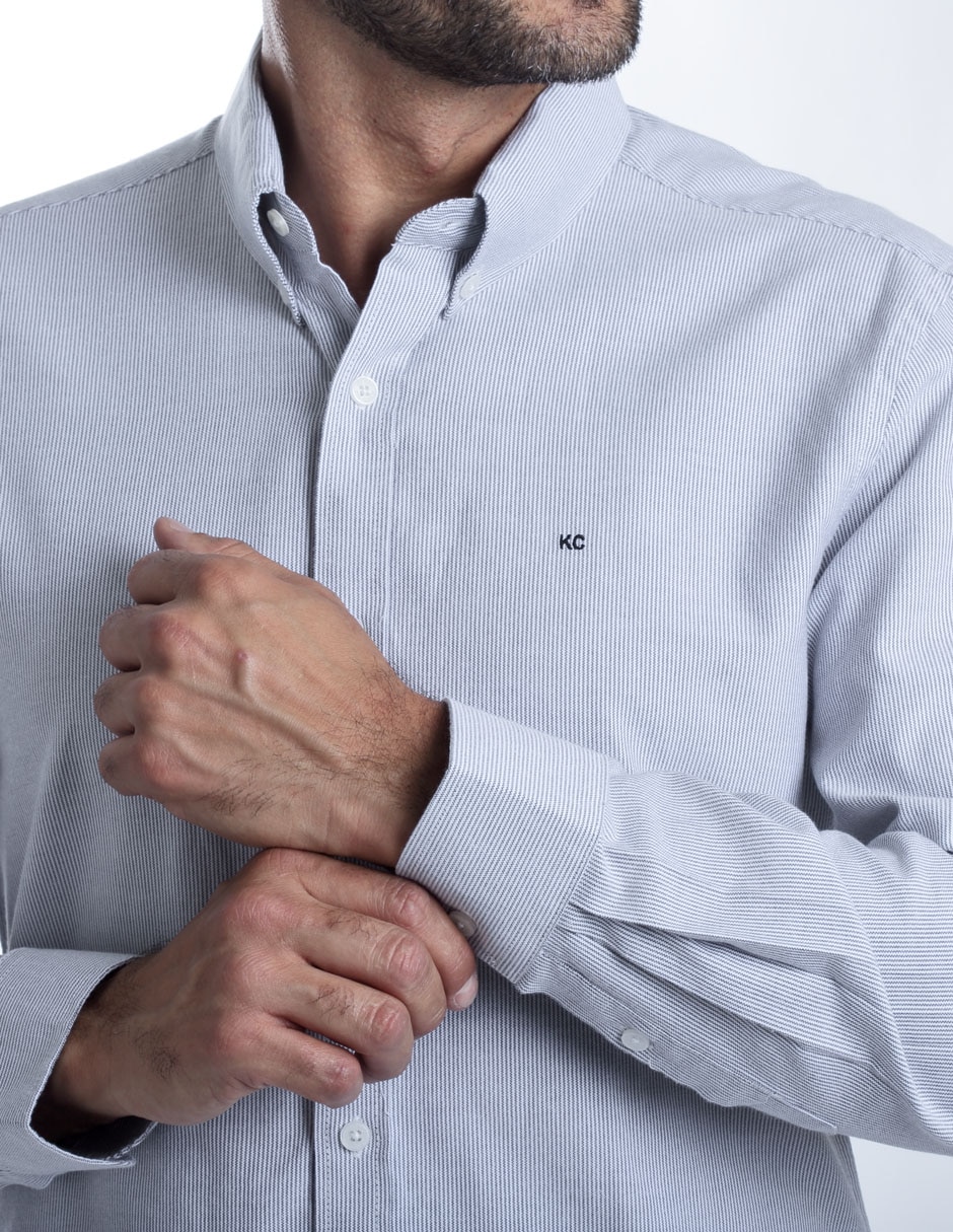 Camisa casual manga larga para hombre 3