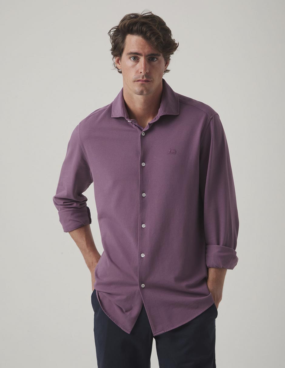 Camisa casual manga larga para hombre