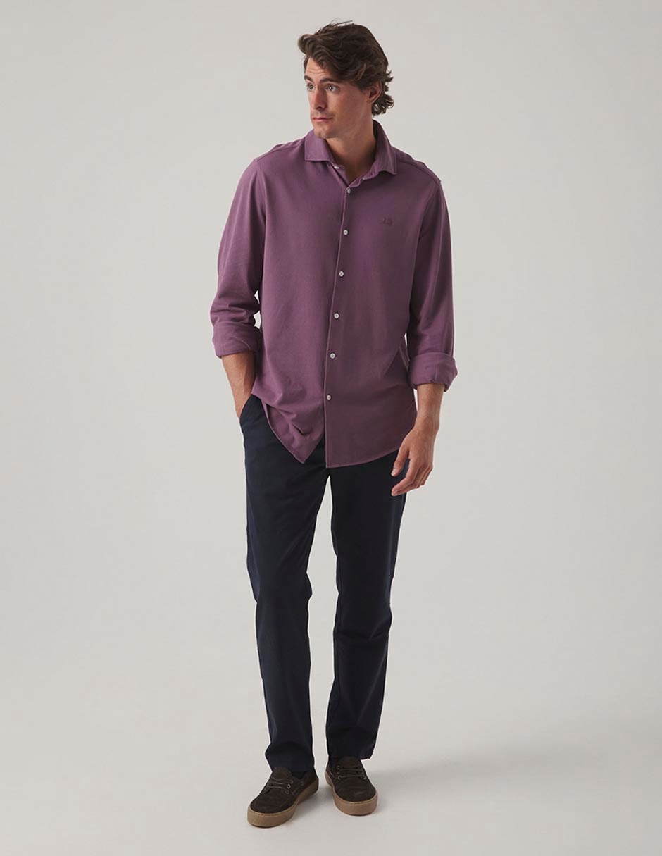 Camisa casual manga larga para hombre 2