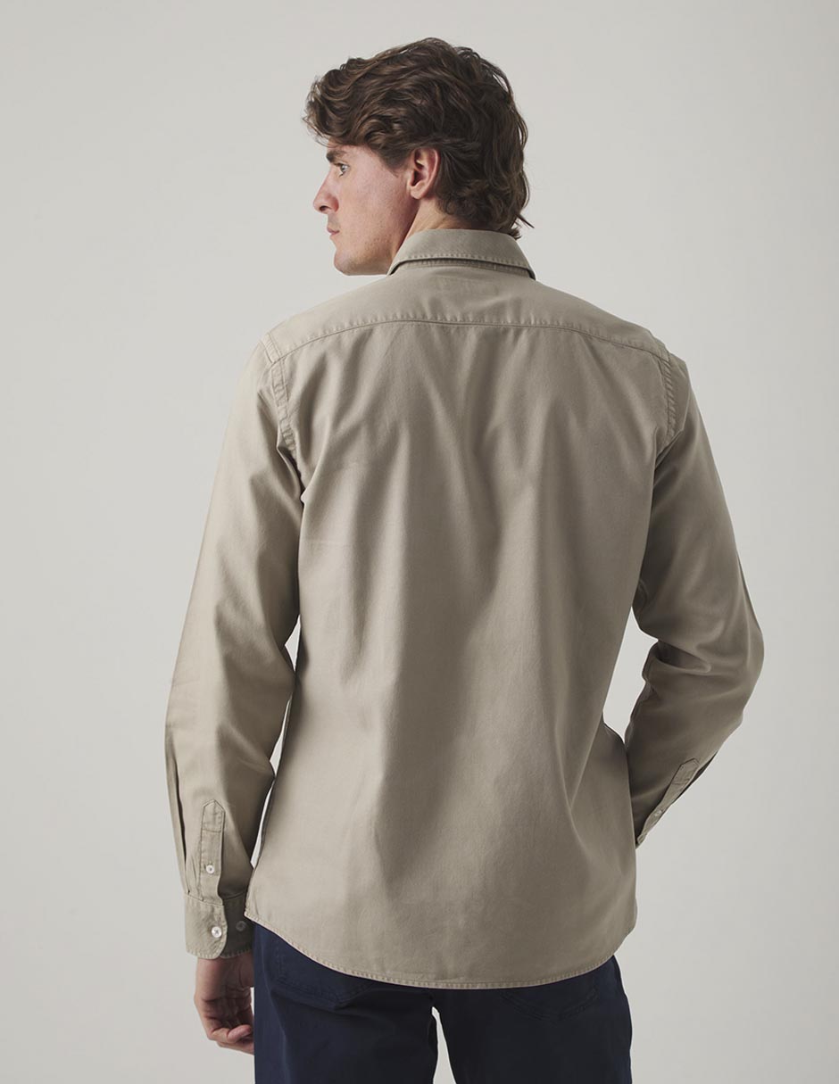 Camisa casual de algodón manga larga para hombre 4
