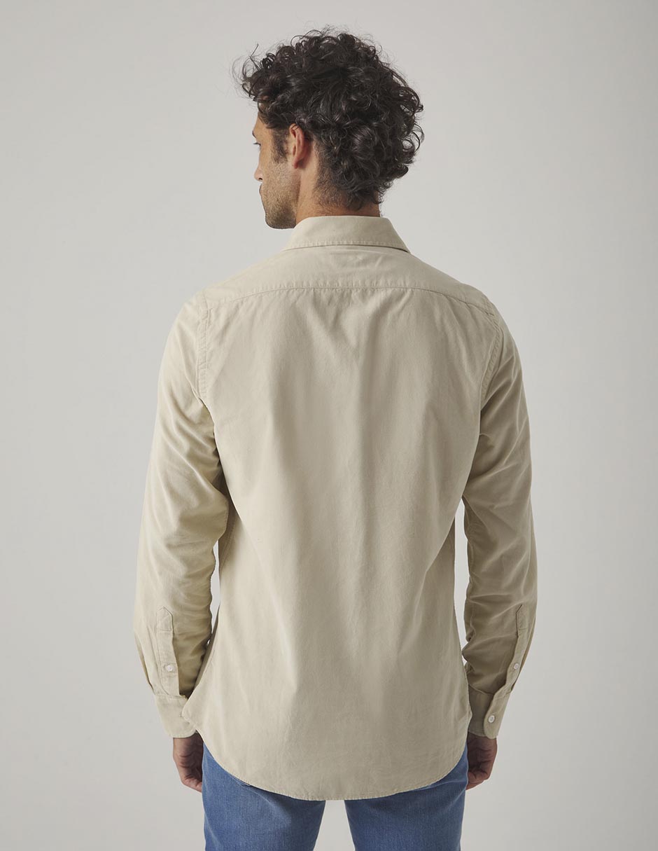 Camisa casual de algodón manga larga para hombre 4