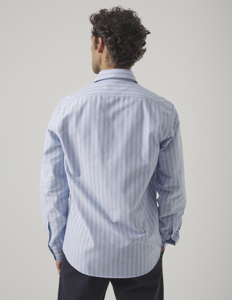 Camisa casual de algodón manga larga para hombre 4