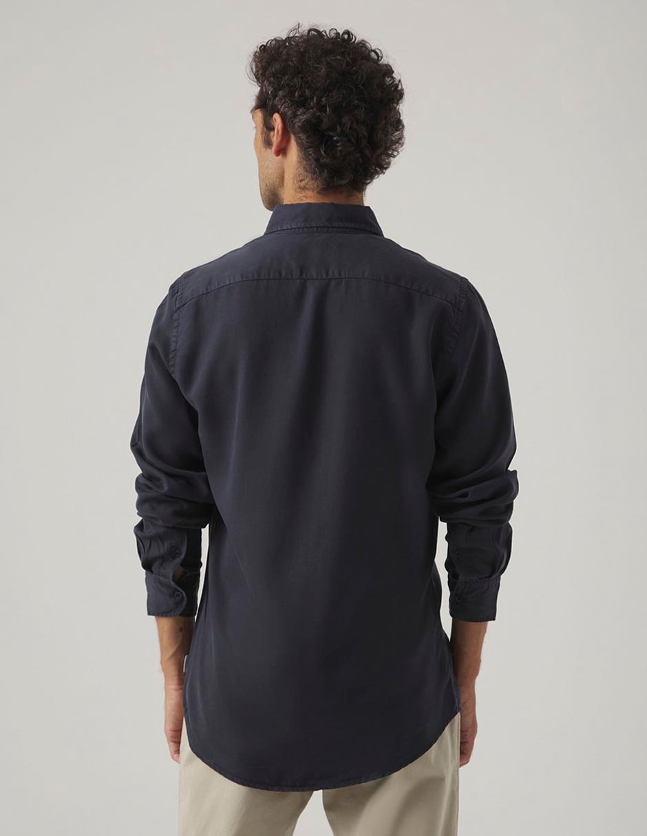 Camisa casual manga larga para hombre 4