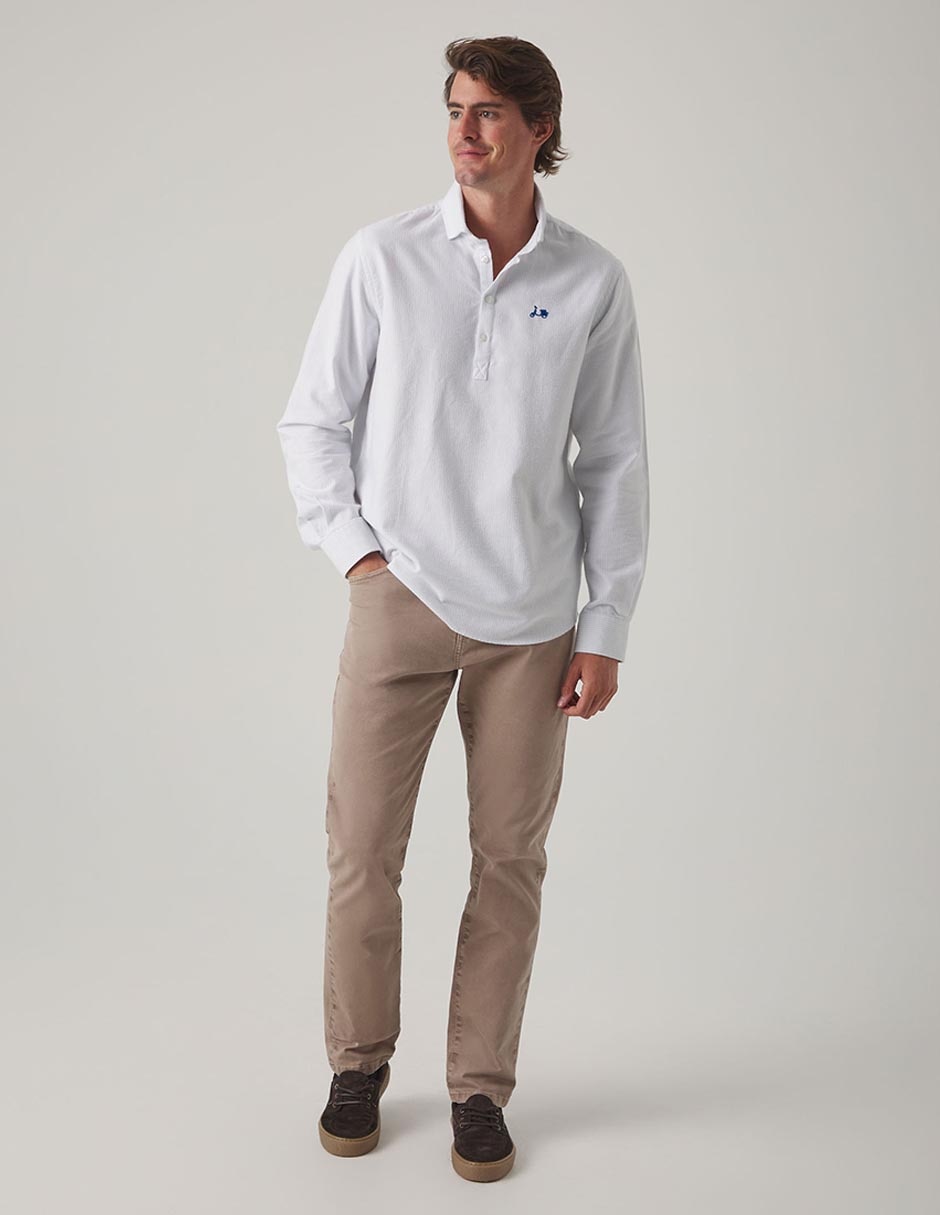 Camisa business casual de algodón manga larga para hombre Camisa business casual de algodón manga larga para hombre