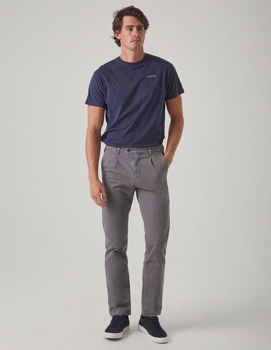 Pantalón regular de algodón para hombre