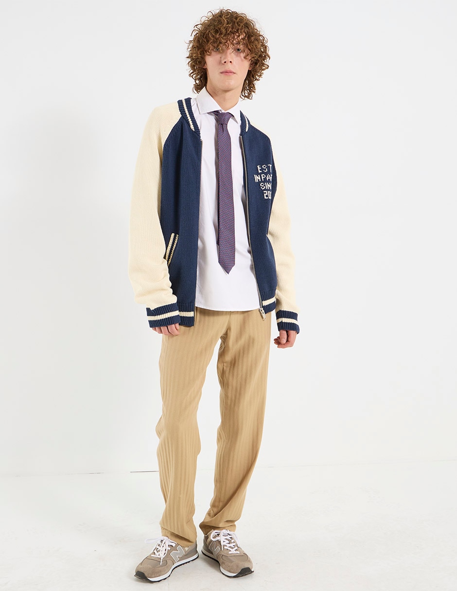 Camisa business casual de algodón manga larga para hombre 4