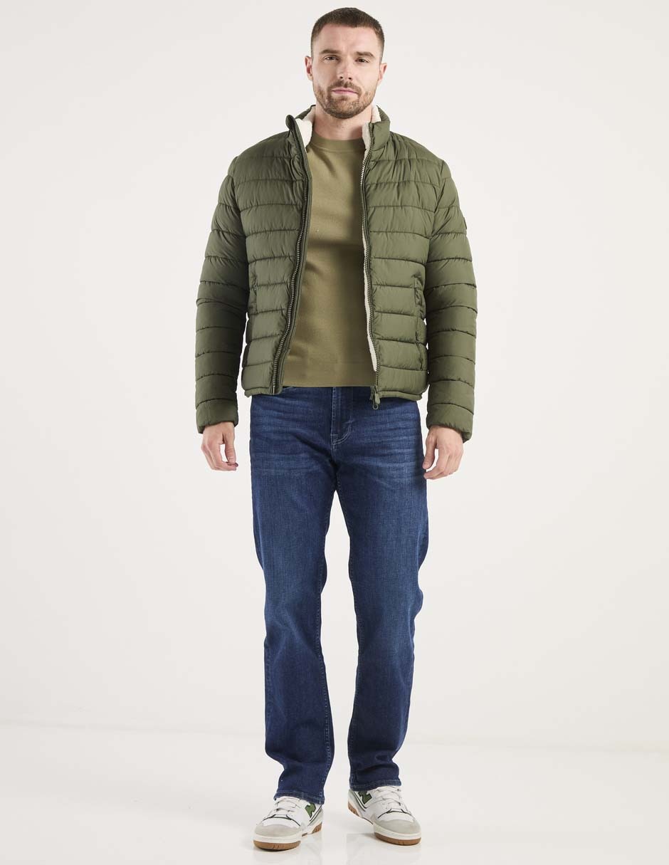 Jeans straight lavado stone wash para hombre 3
