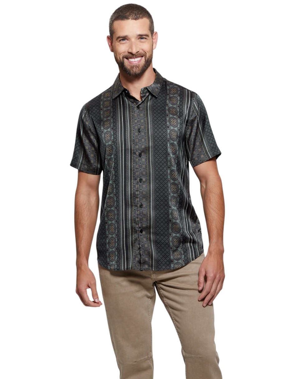 Camisa casual manga corta para hombre