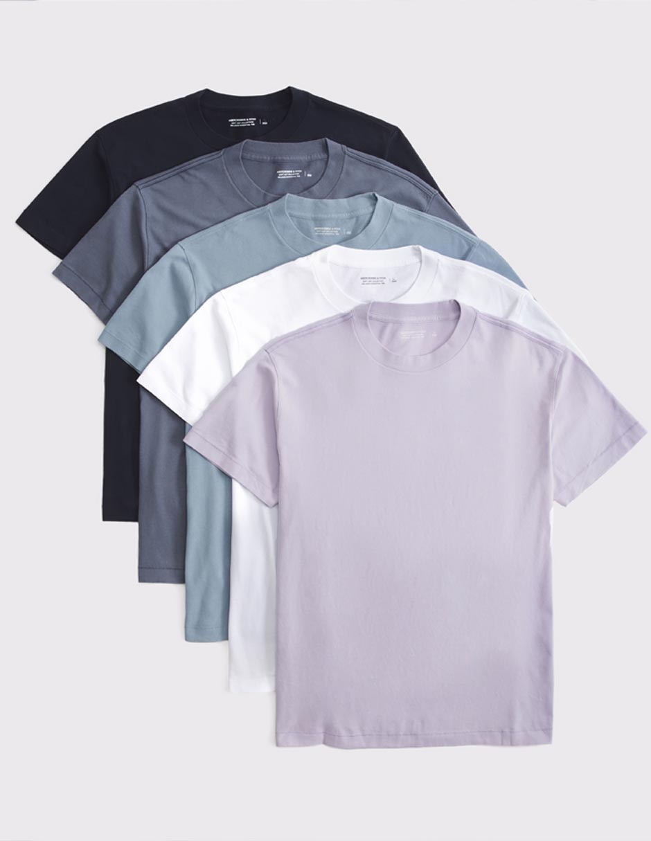 Set playera Abercrombie Fitch SM25 cuello redondo para hombre