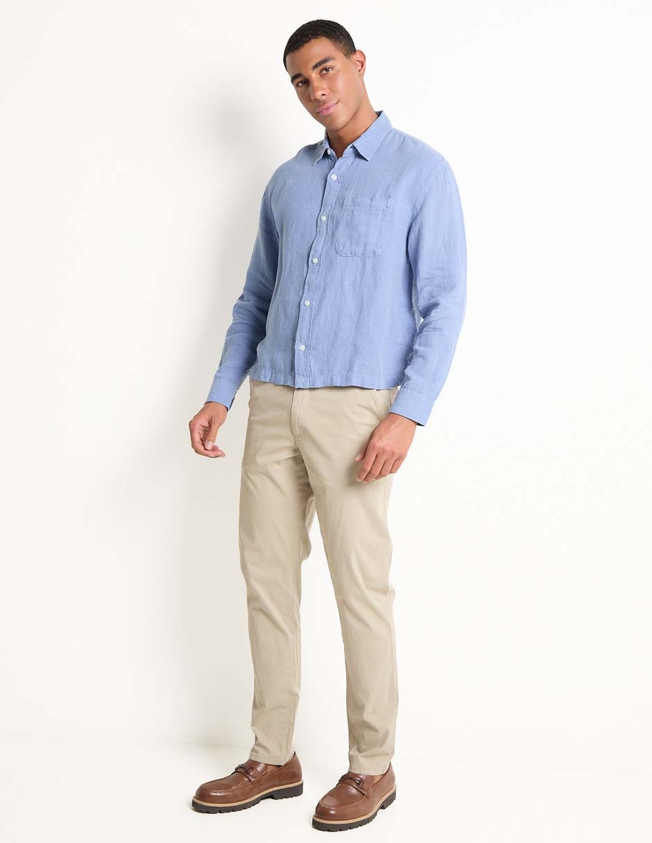 Camisa casual de algodón manga larga para hombre 3