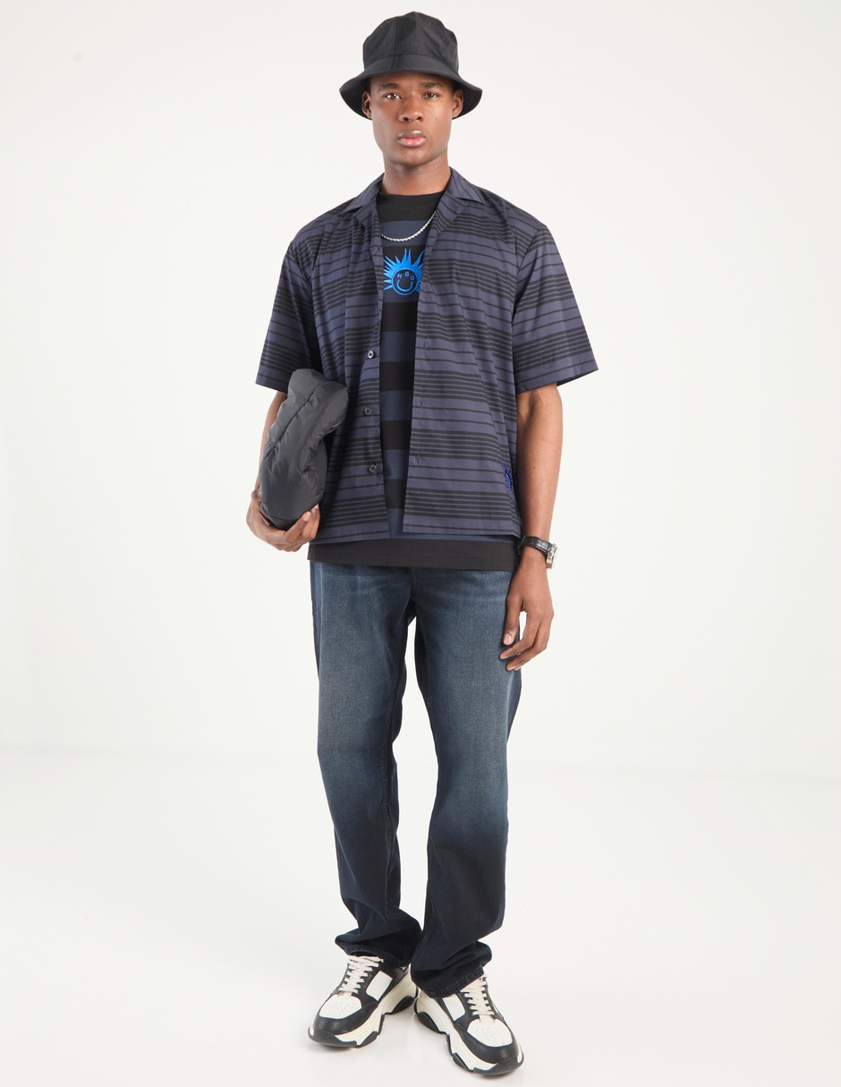 Jeans straight lavado medio para hombre 3